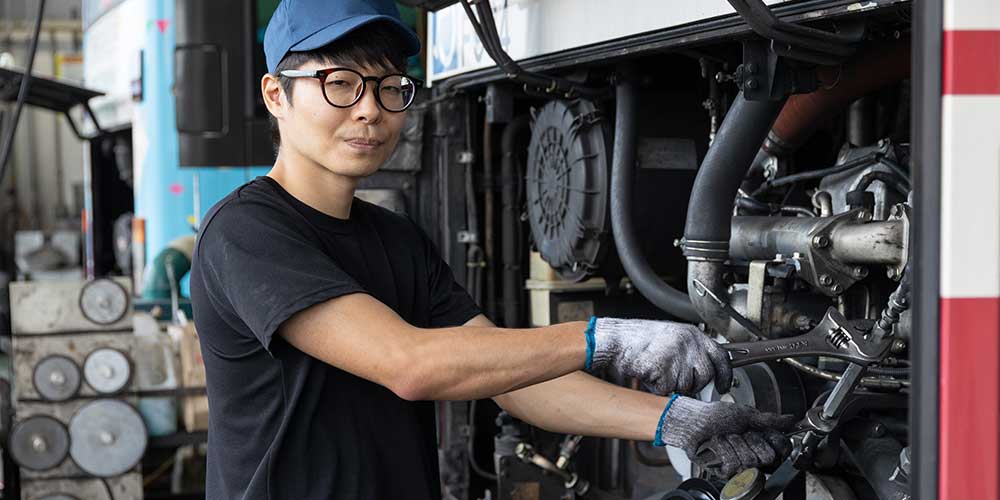 バス整備士 K.T. インタビューの様子5